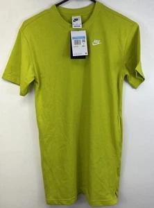 Nike TShirt Size Youth Boys Medium Neon Yellow Loose Fit W/ Pockets 100% Cotton - Picture 1 of 15