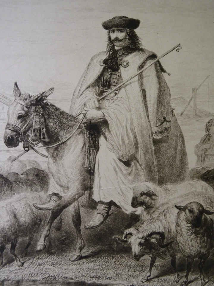 Théodore VALERIO (1819-1879) TRAJE DE GRABADO RARO HÚNGARO HÚNGARO MAGIAR 1854 c - Imagen 1 de 3