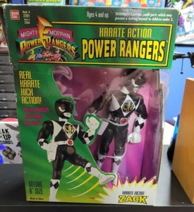 Figura de acción de lujo 1994 Bandai Karate Kickin Zack Black Power Rangers - Imagen 1 de 7