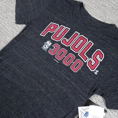 St. Louis Cardinals Shirt Womens Small MLB Baseball Albert Pujols 3000 Hits - Image 1 of 4