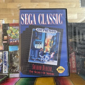SHADOW DANCER SECRET OF SHINOBI SEGA GENESIS MANUAL CASE CARTRIDGE AUTHENTIC - Picture 1 of 10