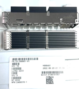 TE 2408970-1 with heat sink,QSFP-DD 1x1, enhanced and taller shielding enclosure - Picture 1 of 6