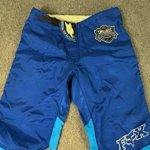 Vintage 90s Fox Racing 360 Mens 34 Motocross MX Pants Y2K Blue Teal Black White - Picture 1 of 13