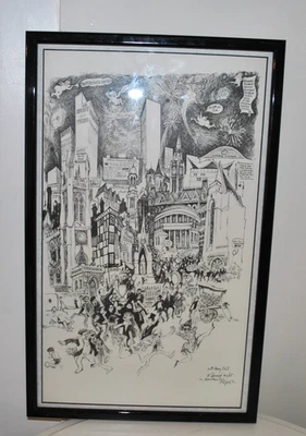 Estampado William Papas - 'Una noche especial' Manchester monocromo - Decorativo GC Foto 1 de 4