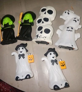 6-Ghost,witch,skulls Halloween Motion Activated Decor LIGHTS Up Talking Glow #1 - Picture 1 of 10