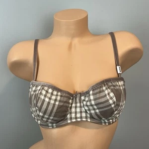 Pink by Victoria's Secret Balconette Bra Size 38B Checkered Print Underwire NWOT - Picture 1 of 12
