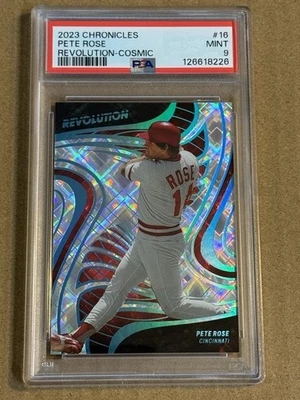 2023 Chronicles Pete Rose Revolution Cosmic /99 #16 PSA 9 MINT! Foto 1 de 2