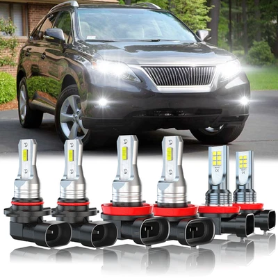 Combo faros LED haz alto/bajo + bombillas antiniebla para Lexus RX350 2010-2015 6X Foto 1 de 4