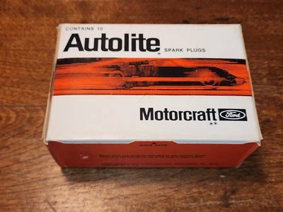 NOS Vintage Autolite ASF34 Box Of 10 Sparkplugs Ford Motorcraft - Image 1 of 3