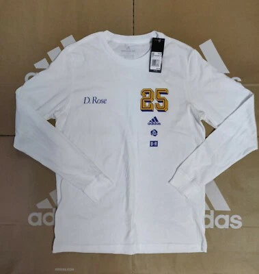 Camiseta para hombre Adidas D Rose x Bleacher Reports Son of Chi blanca manga larga pequeña Foto 1 de 2