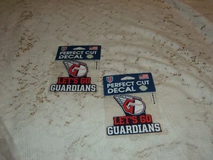 CLEVELAND GUARDIANS NEW LOGO 4" DECALS SET OF TWO NU MLB(ket's to guardians) - Picture 1 of 1