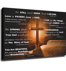 Christian Inspirational Bible Verses God Jesus Poster Wall Art 12x18 Unframed - Picture 1 of 1