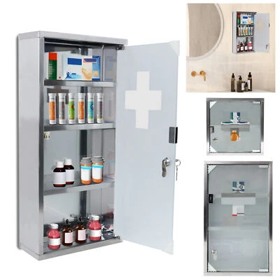 Medizinschrank 2/3/4 Fächer Medikamentenschrank Abschließbar Apothekerschrank DE - Bild 1 von 4