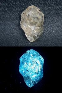 Natural Fluorescent Petroleum Window Quartz Crystal From Balochistan Pakistan.  - Picture 1 of 10