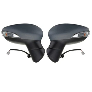 For Ford Fiesta Mk7 2008-2012 Electric Door Wing Mirror Primed Left & Right Side - Picture 1 of 12