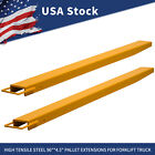 2X 96' * 4.5'  Pallet Forks Forklift Extension  for Skid Steer Tractor Yellow US