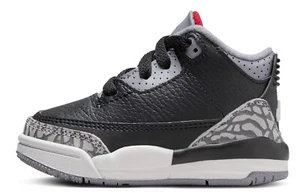 Toddler's Jordan 3 Retro Black/Fire Red-Cement Grey (DM0968 010) - Picture 1 of 5