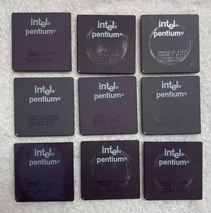 Intel Pentium 133MHz CPU Socket 577 A80502133 SY022 Vintage Gold - Picture 1 of 5