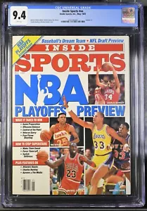 1989 May INSIDE SPORTS Michael Jordan Kareem Ewing Barkley CGC 9.4 TOP POP 1 - Picture 1 of 2