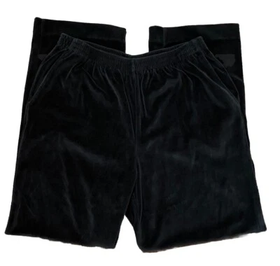 Женские велюровые повседневные брюки для отдыха размер 14 черные - Изображение 1 из 4