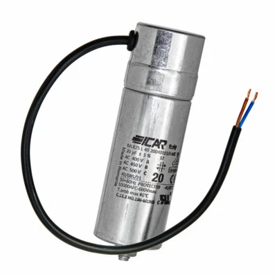 20uF Kondensator für Lescha Betonmischer Kabelanschluss VDE, CE