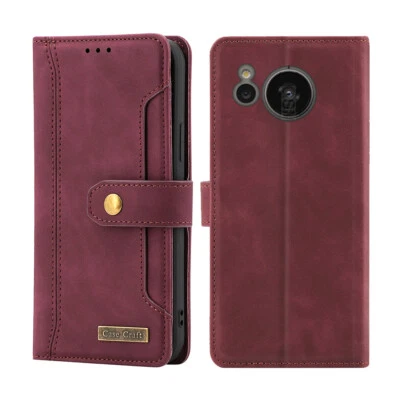 Funda para tarjeta estilo portátil Sharp Aquos Sense7, funda de cuero magnética abatible para teléfono Foto 1 de 4