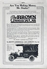 Brown Commercial Car Co Ad 1913 Peru IN 1500 Lbs, Internal Gear Drive,