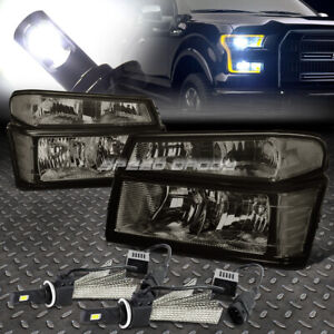 SMOKED HEADLIGHT+CLEAR CORNER+6000K WHITE LED SYSTEM FOR 04-12 COLORADO/CANYON