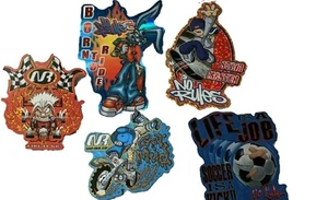 NO RULES Vintage 2002 Prismatic Holo Vending Machine Stickers Sticker U Choose - Picture 1 of 11