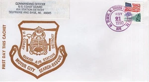 US COAST GUARD AIR STATION, MT CLEMENS, MI 1990 FDC19233 - Bild 1 von 1