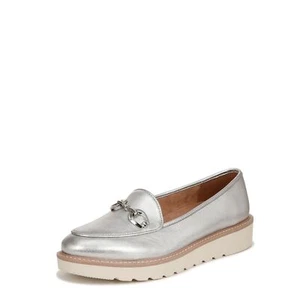 Naturalizer Women's Adiline Bit Loafer Silver Leather 10.5 - Picture 1 of 9