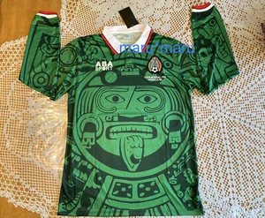 New ABA SPORT Mexico 1998 Jersey SMALL RETRO France NO NAME Home Long Sleeve S - Picture 1 of 4