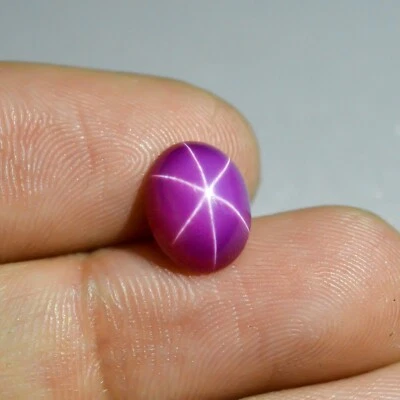 3 Cts Lab Created Pink Star Ruby July Birthstone For Making Ring - Image 1 of 3