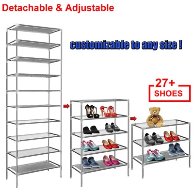 10 pares de zapateros de nivel 30-36 hágalo usted mismo estantes para zapatos desmontables en 5 zapateros cortos Foto 1 de 4