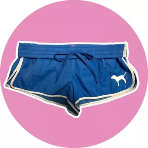 Y2K VTG VICTORIA SECRET PINK SPELL OUT MICRO SHORTS EUC HTF SIZE SMALL - Picture 1 of 8