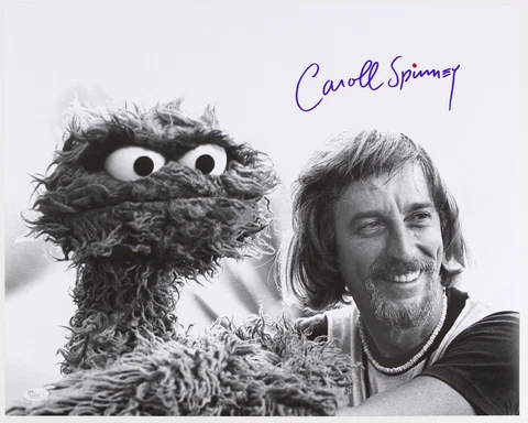 1970s Carroll Spinney & Oscar the Grouch LE Signed 16x20 B&W Photo (JSA) Cover
