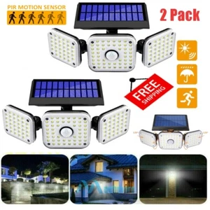 2Pack 990000lm Solar Street Light Outdoor Commercial IP65 Garden Yard Wall Light - Picture 1 of 15