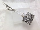 Vintage 800 Sterling Silver Scissor Serving Tong Cake Pie  1950