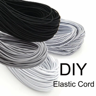 10M Skinny Fascia Elastica Cavo Rotondo Nastro Bordura Cucito Craft Fai da Te - Immagine 1 di 4