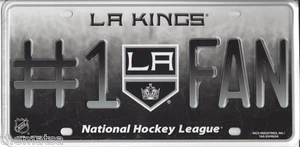 LOS ANGELES KINGS CALIFORNIA LOGO NHL HOCKEY #1 FAN BLACK LICENSE PLATE - Picture 1 of 1