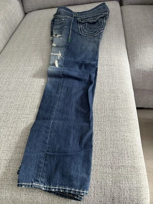 True Religion Bright Green Logo World Tour Men Jeans  - Image 1 of 3