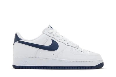 FJ4146-104 Nike Air Force 1 07 Weiss Midnight Navy Herren Turnschuhe Sportschuhe