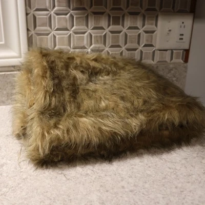 Faux Fur Fabric Brown  Over  1 Yard  39" x 64" - Image 1 of 4