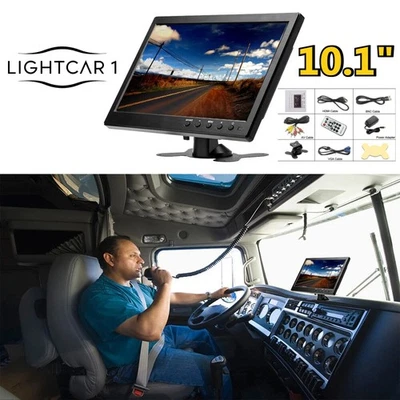 Monitor de seguridad para el hogar LCD de 10,1" pantalla de visualización de TV y computadora 2 canales con altavoz VGA Foto 1 de 4