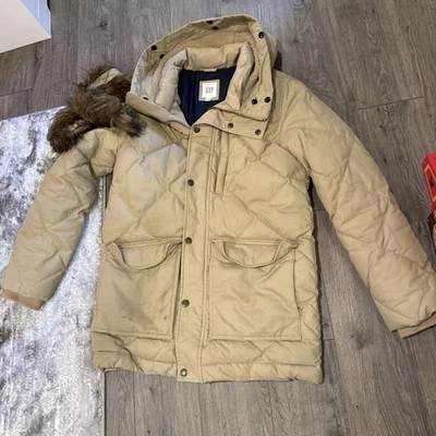 Parka Gap Beige Talla Pequeña Hombre Piel Extraíble Foto 1 de 4