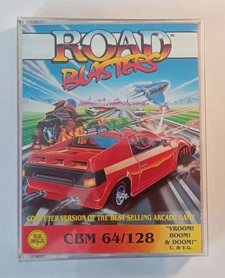 ROAD BLASTERS - US Gold original complete - Commodore 64 C64 - TESTED see photos - Image 1 of 4