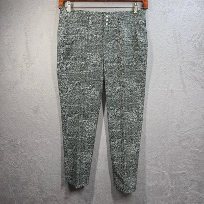 JOFIT Golf Cropped Ankle Pants Size 4 Green /White Print Performance Preppy - Image 1 of 4