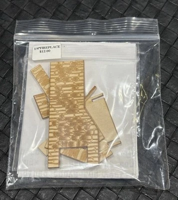 Dollhouse HALF SCALE Arts & Crafts Fireplace Miniature Kit 1:24 Scale DIY - Image 1 of 3