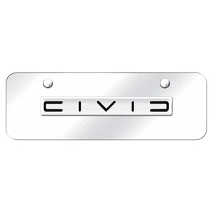 Mini matrícula cromada para Honda Civic reversa C nombre en cromo - Imagen 1 de 2