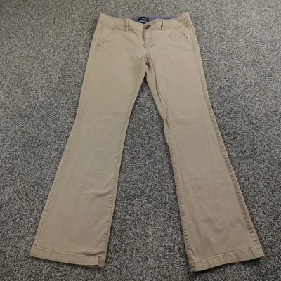 Pantalones chinos American Eagle para mujer 10 marrón tostado beige bota elástica Foto 1 de 4